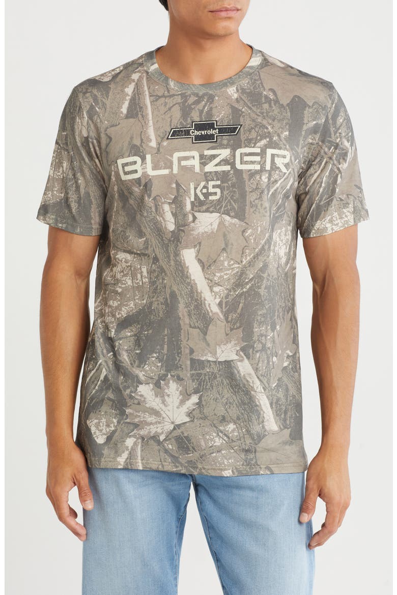 Chevrolet Blazer Logo Cotton Graphic T-Shirt, Main, color, CAMO