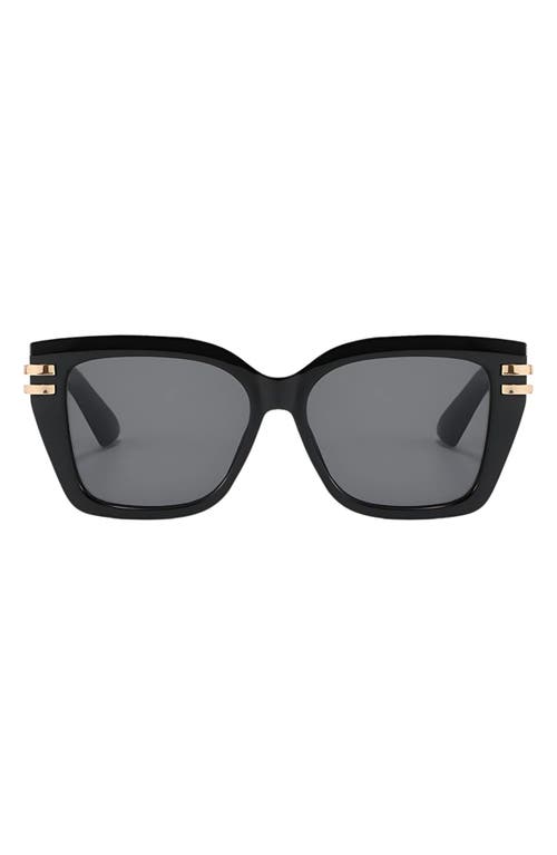 Fifth & Ninth Paige 48mm Polarized Small Geometric Sunglasses In Black