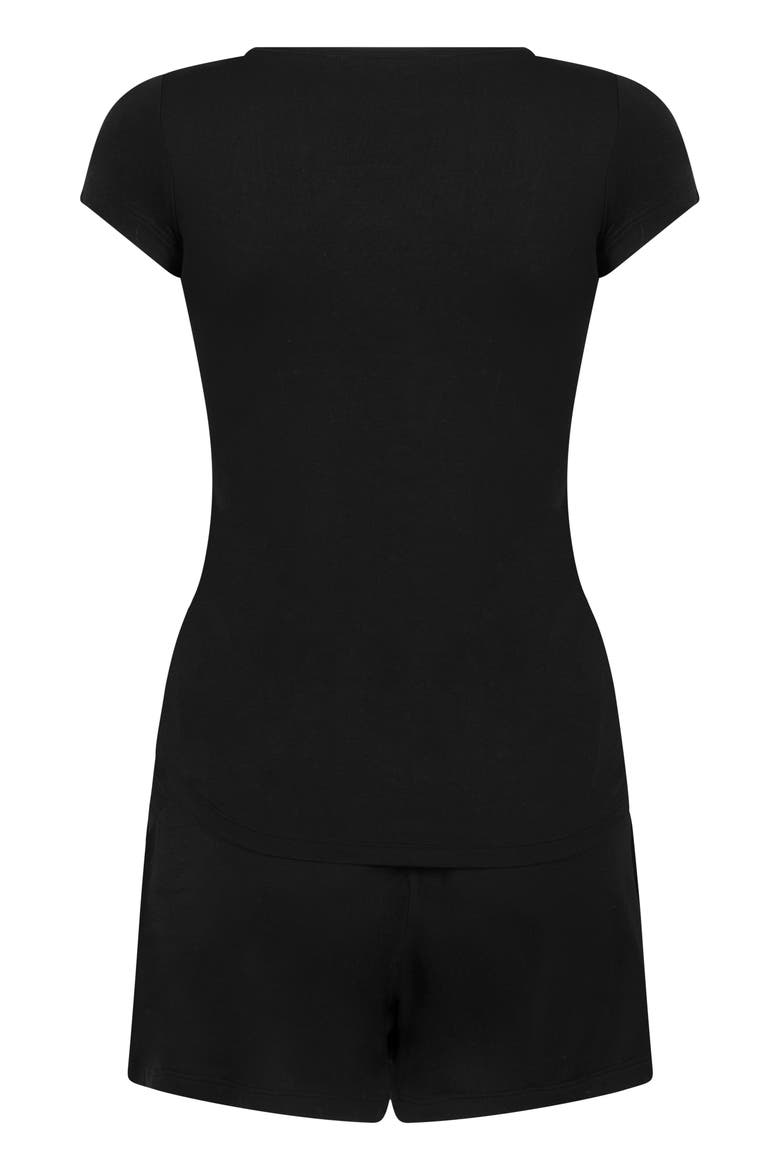 Pyjama Set Jersey, Alternate, color, Black