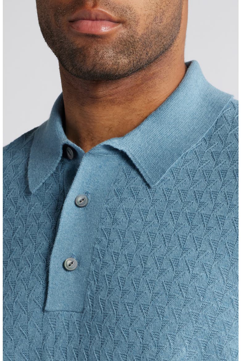 Capital Long Sleeve Polo Sweater, Alternate, color, BRISTOL BLUE