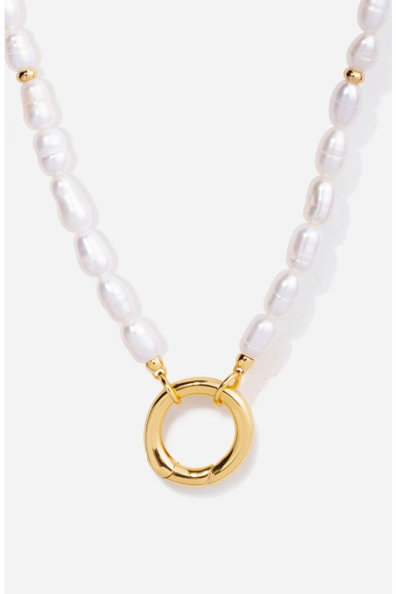 Pearl Energy Gemstone Necklace, Main, color, Pearl