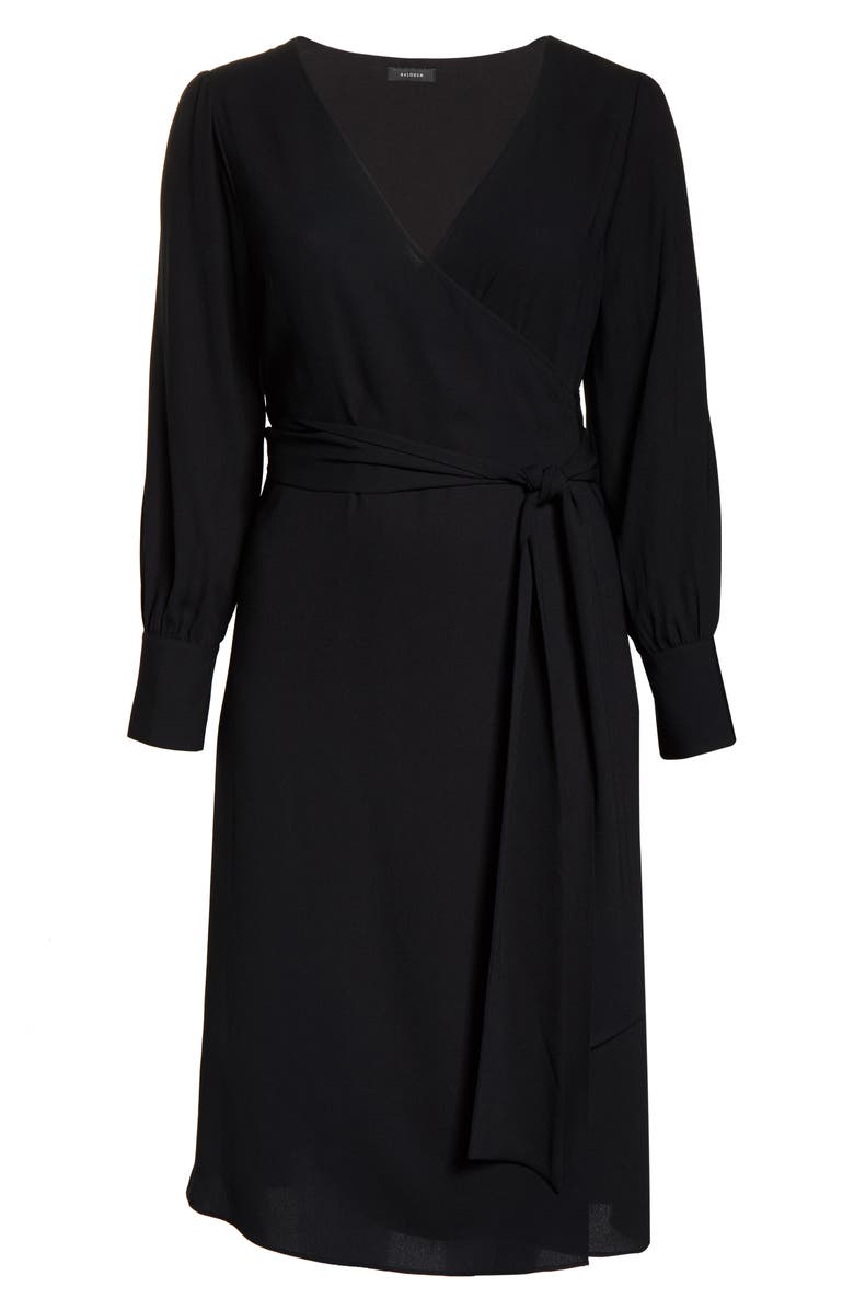 Halogen Long Sleeve Midi Wrap Dress | Nordstrom