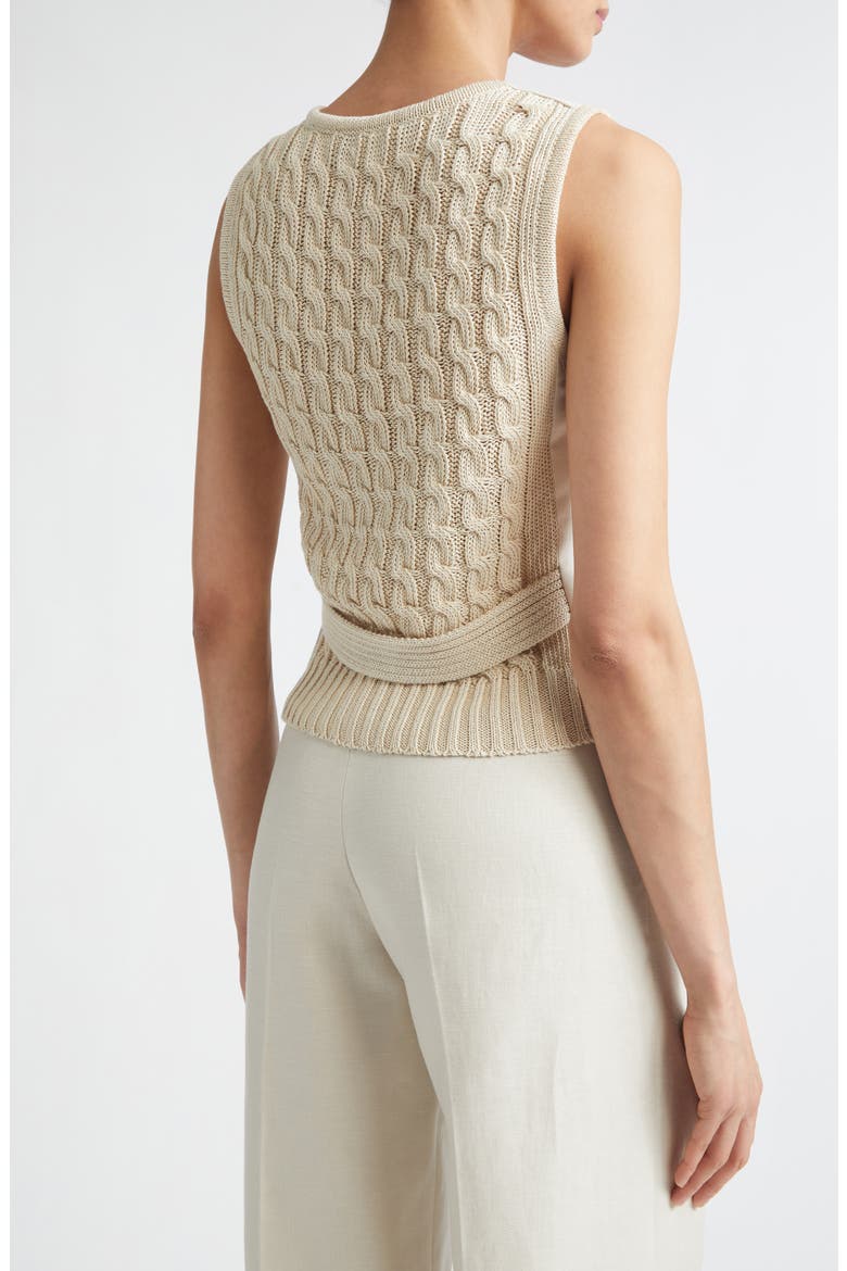 Calibri Hybrid Flax Vest, Alternate, color, BEIGE