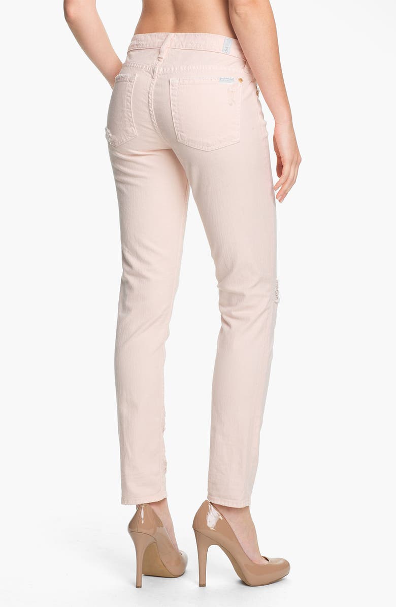 7 For All Mankind <sup>®</sup> 'The Slim Cigarette' Stretch Jeans, Alternate, color, Ballet Pink