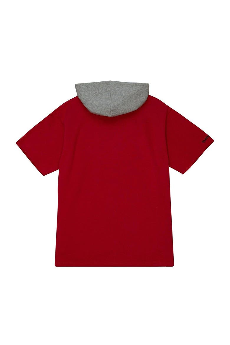 Men's Mitchell & Ness Red Kansas City Chiefs Postgame Short Sleeve Hoodie, Alternate, color, Red