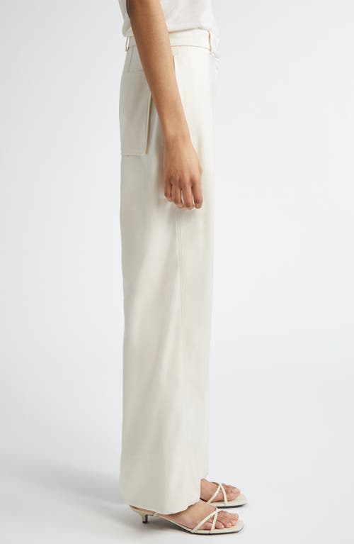 Totême Toteme Slit Cuff Trousers In White