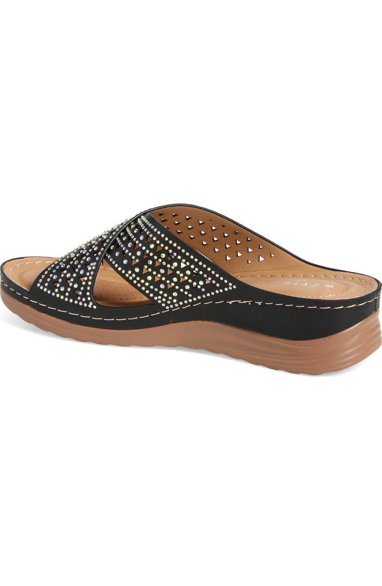 EXTREME BY EDDIE MARC Rhinestone Crisscross Wedge Sandal, Alternate, color,