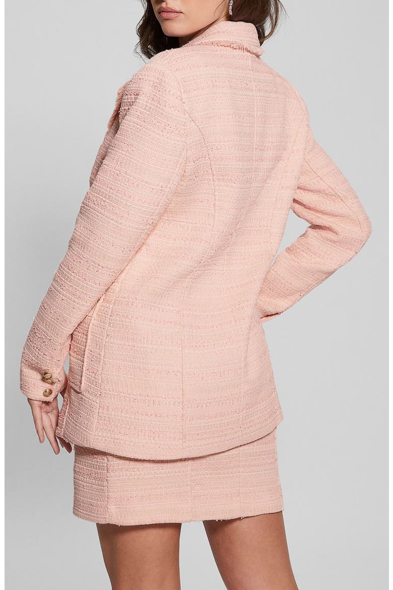 Tosca Metallic Tweed Blazer, Alternate, color, PINK