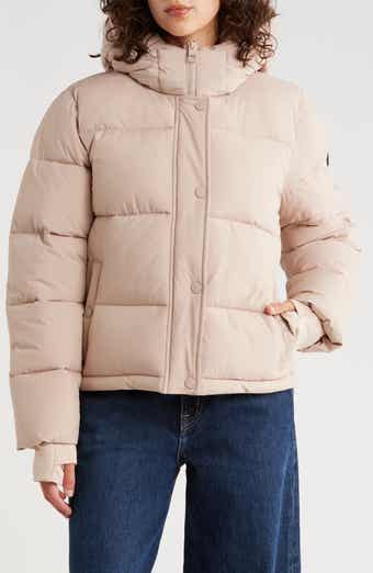 BCBGeneration Missy Hooded Water Resistant Crop Puffer Jacket