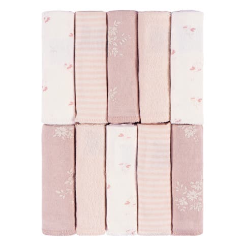 French Terry Washcloths Set, Pinks, One Size (Baby)