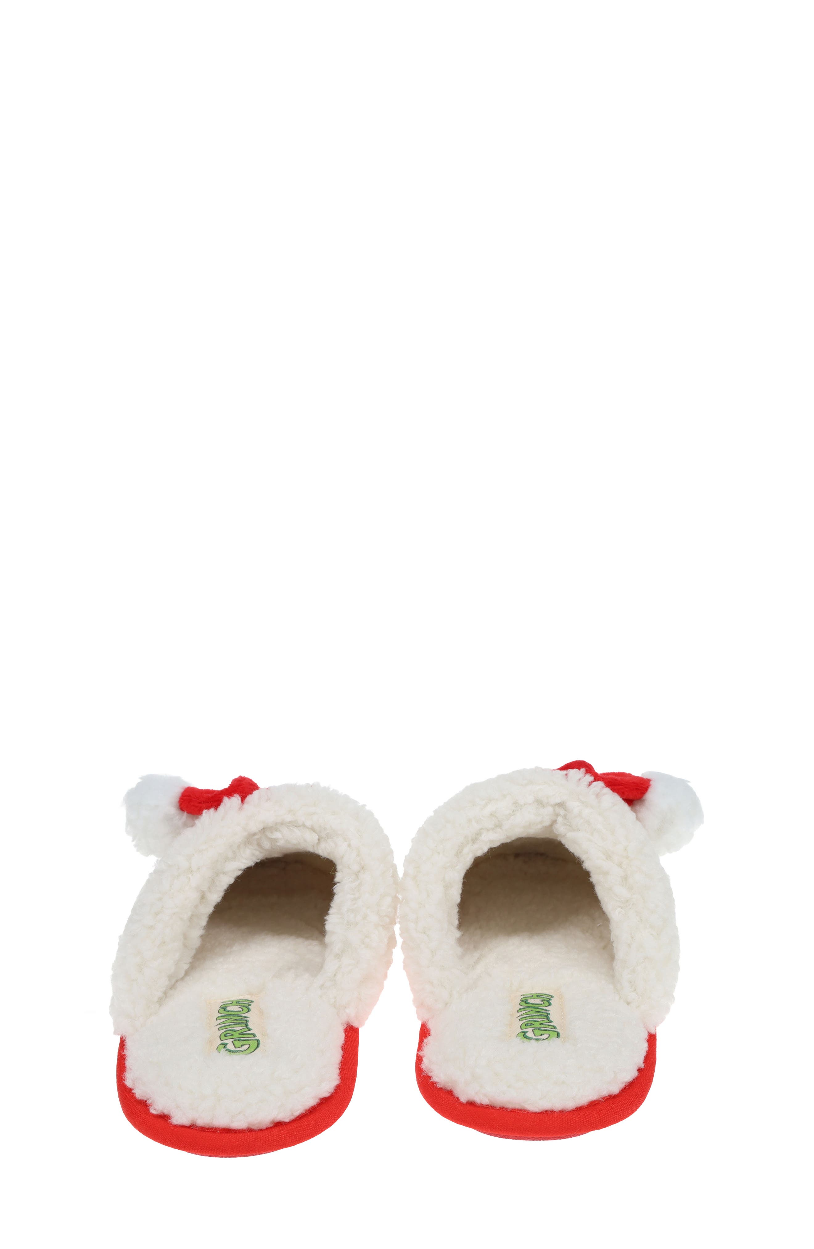 SG Footwear Kids' Grinchmas Faux Fur Slipper, Alternate, color, Ivory