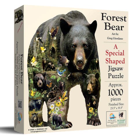 Forest Bear 1000 piece Jigsaw Puzzle for Adults Special Shape