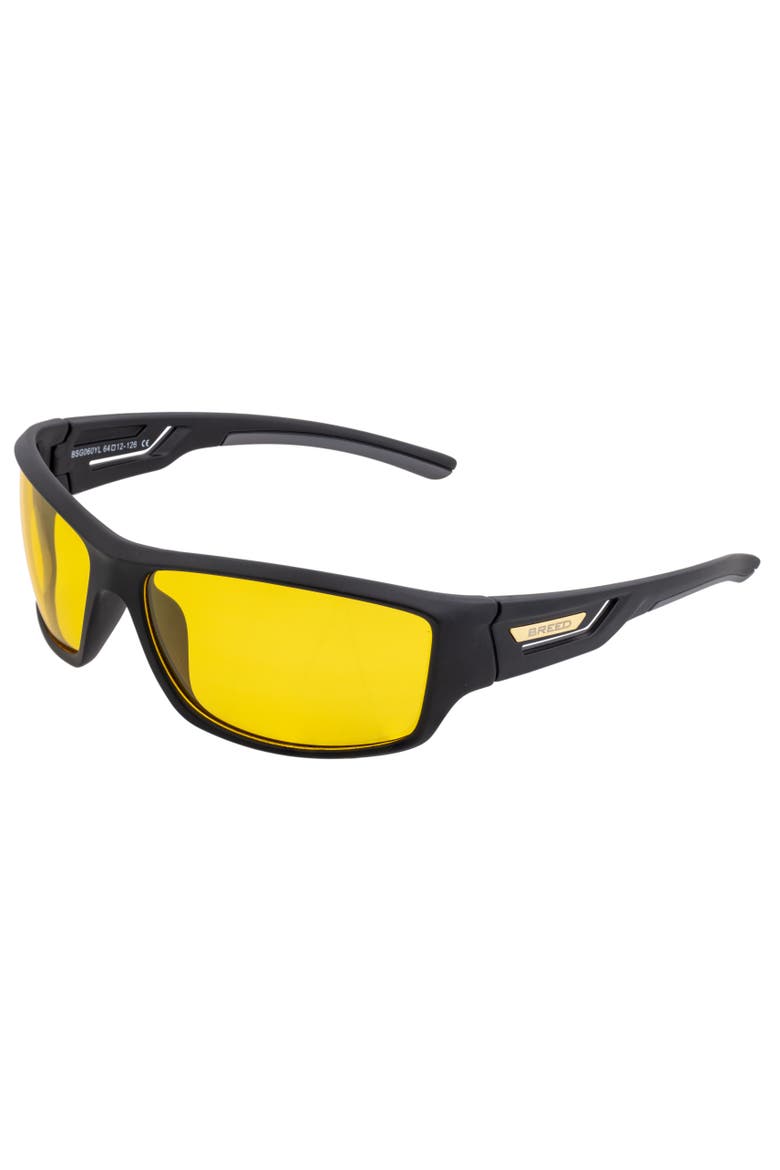Aquarius Polarized Sunglasses, Main, color, Black/Yellow