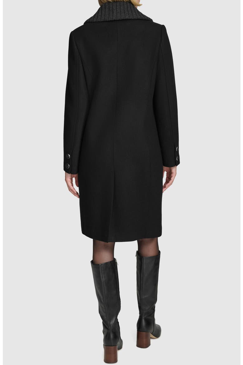 Sloane Wool Blend Walker Coat, Alternate, color, BLACK