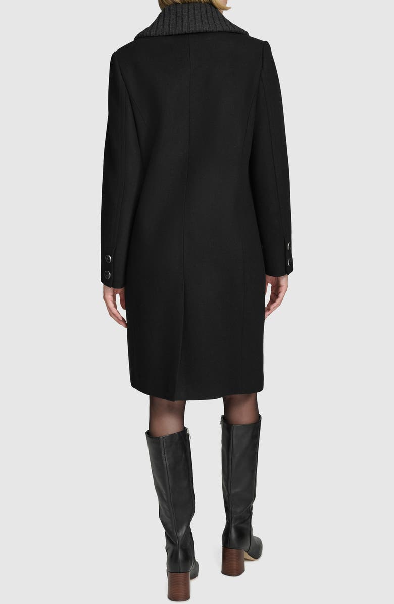 Andrew Marc Sloane Wool Blend Walker Coat, Alternate, color, Black