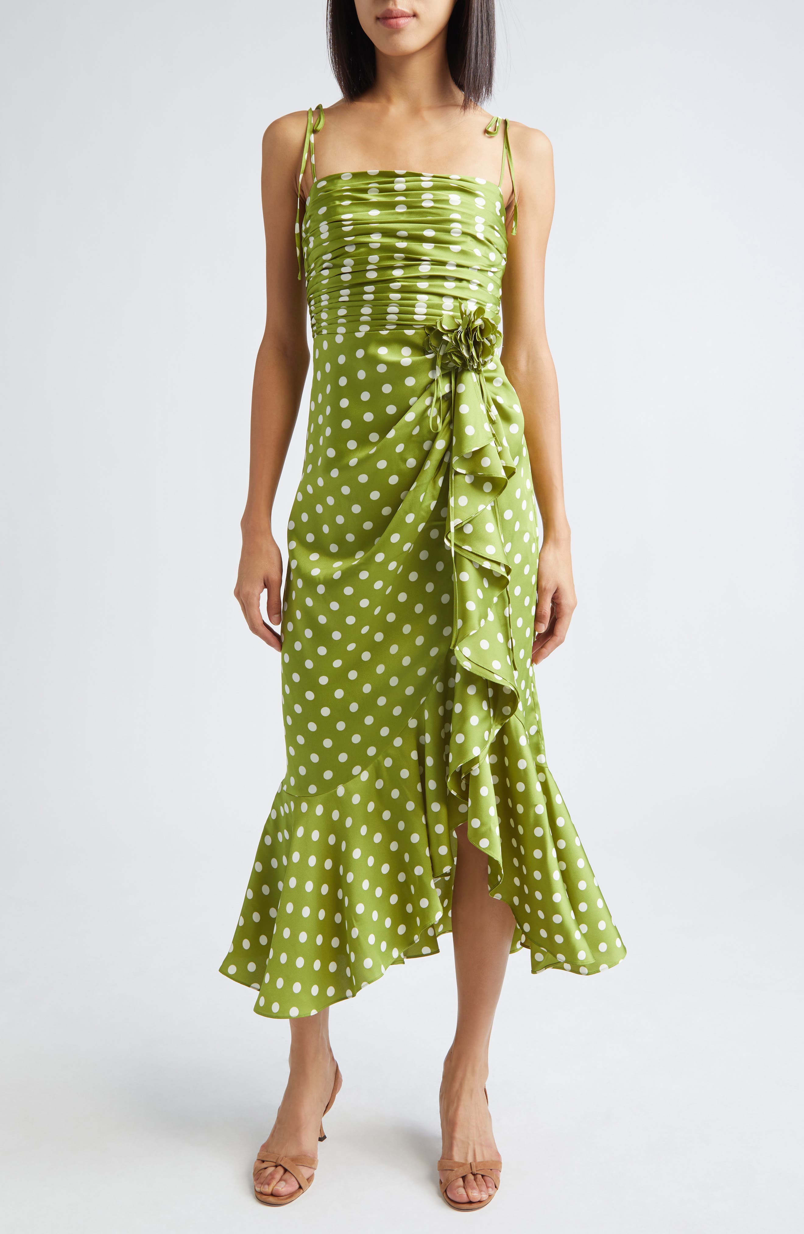 Camille Polka Dot Midi Dress