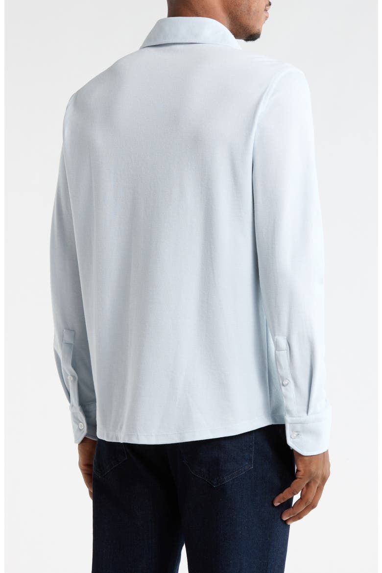 Tyrek Jersey Button-Up Shirt, Alternate, color, BLUE HAZE