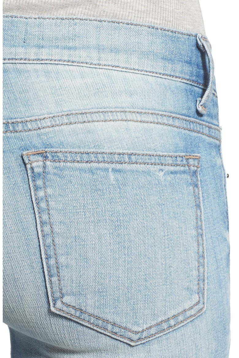 Destroyed Skinny Jeans, Alternate, color, LIGHT WASH