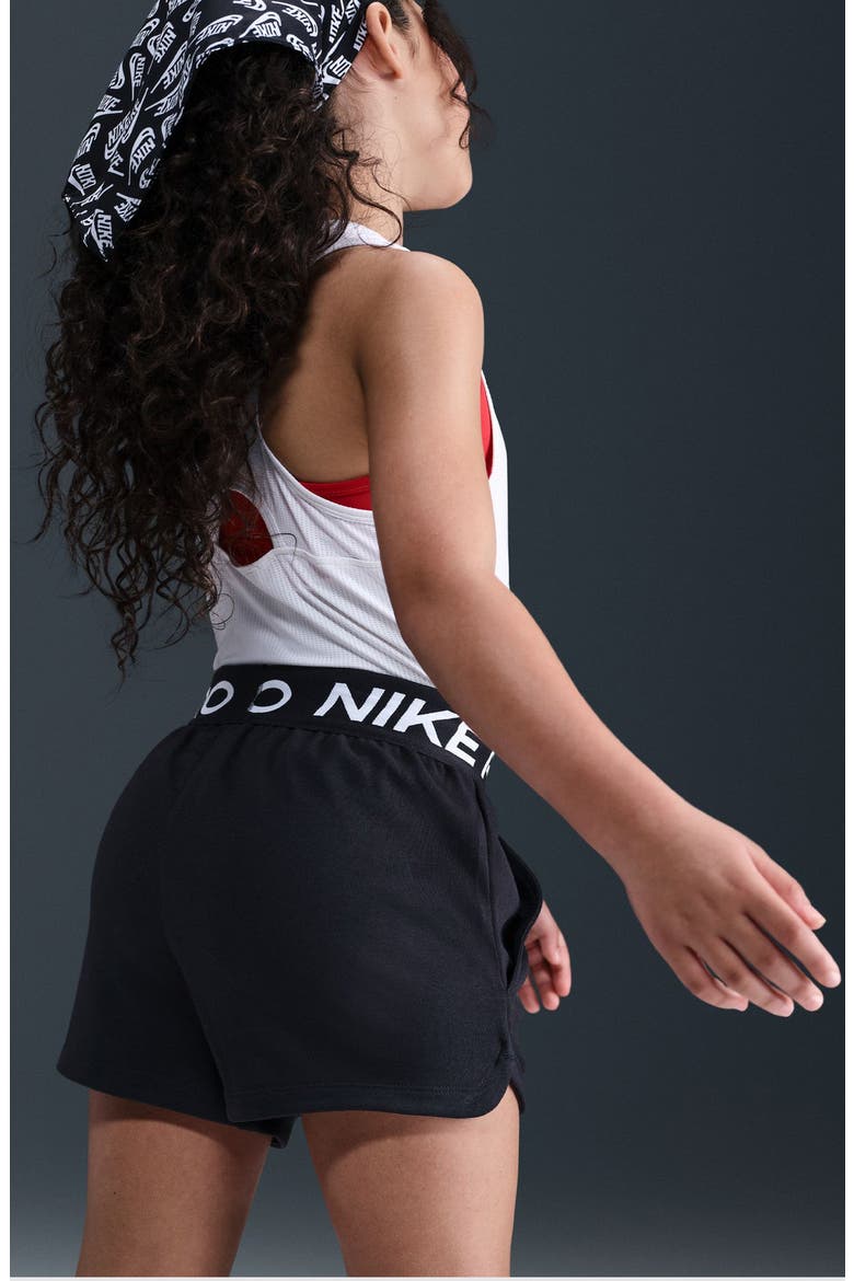 Kids' Dri-FIT Fleece Shorts, Alternate, color, BLACK/ BLACK/ BLACK/ WHITE
