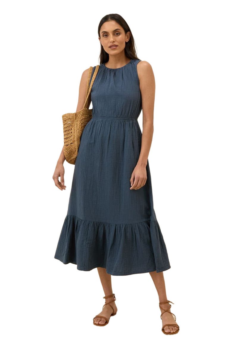 double cotton gauze dress Mustard checks oversized double gauze dress GRETA  OffOn