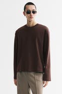 H&M Relaxed-fit Long-sleeved Interlock Cotton T-shirt
