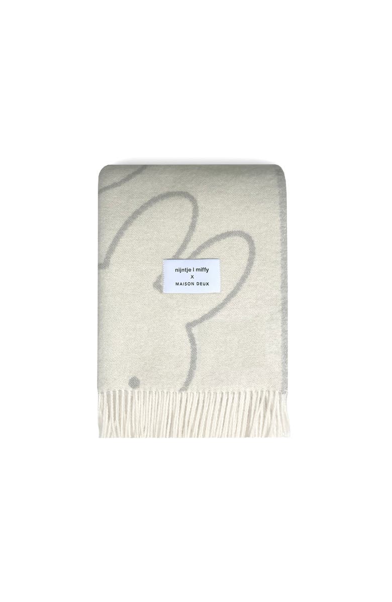 Maison Deux Miffy Blanket, Main, color, Grey /Grey