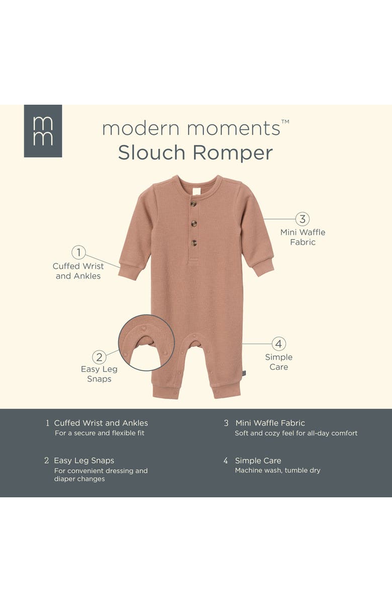 Modern Moments<sup>™</sup> by Gerber Slouch Romper, Alternate, color, Taupe