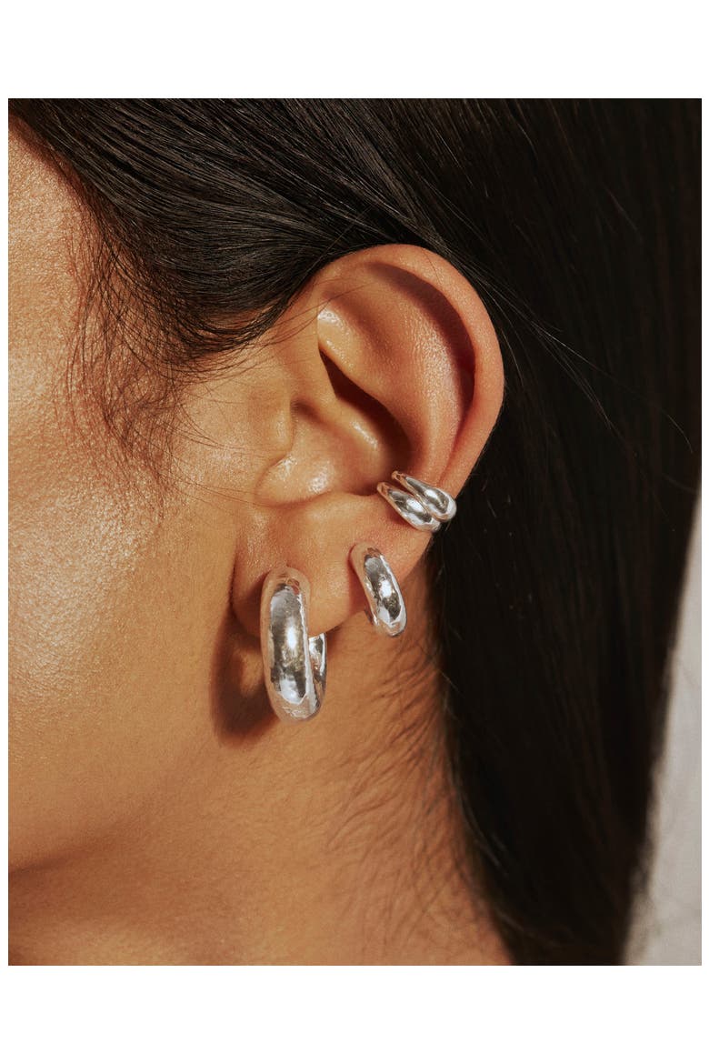 Gaia Ear Cuff, Alternate, color, STERLING SILVER