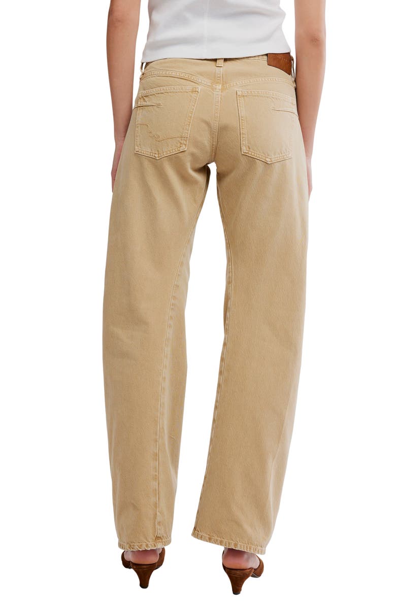 Free People Fable Twisted Seam Jeans, Alternate, color, Oat Latte
