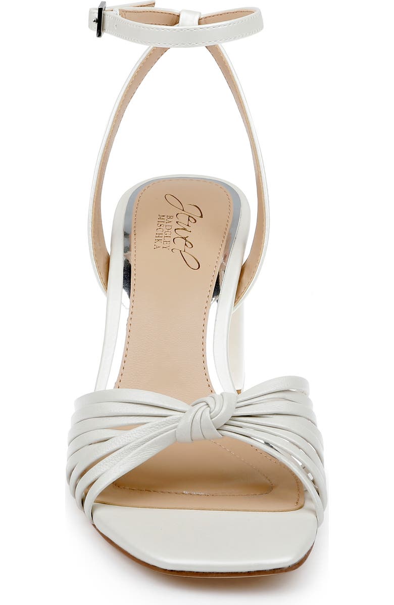 Jewel Badgley Mischka Nariah Ankle Strap Sandal, Alternate, color, White Matte