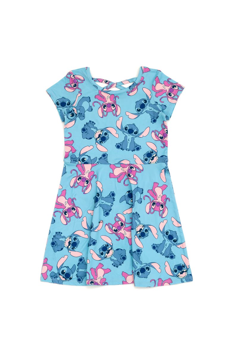 Disney Lilo & Stitch 2-Piece Skater Dress Set, Alternate, color, Stitch Angel Blue Gray
