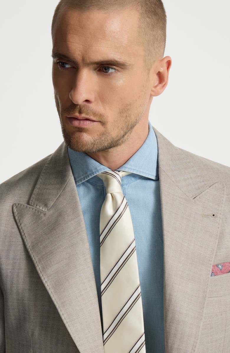 Brunello Cucinelli Silk necktie, Alternate, color, Panama