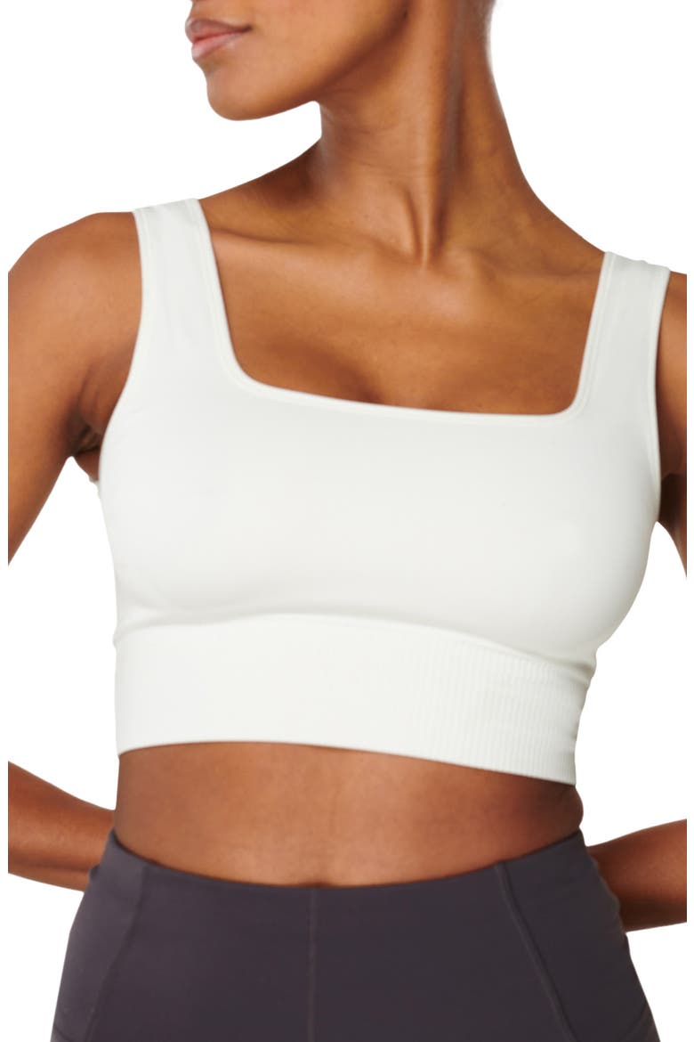 Balance Seamless Longline Sports Bra, Main, color, LILY WHITE