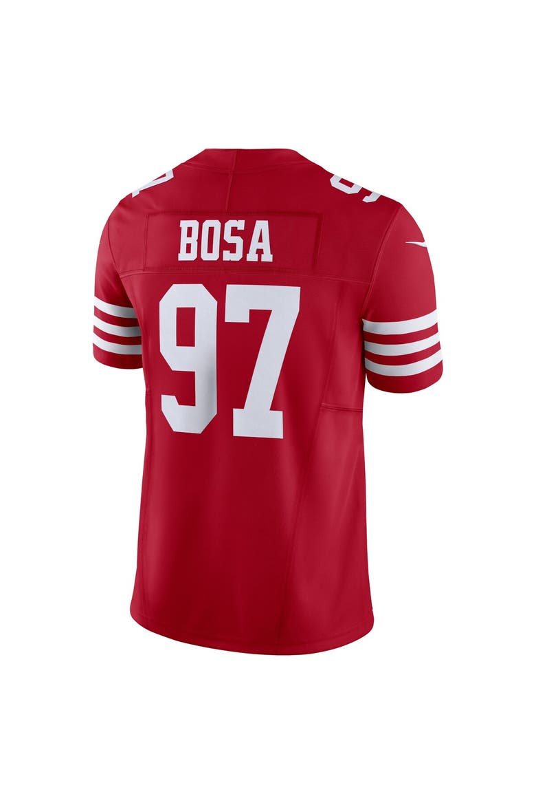 Men's Nike Nick Bosa Scarlet San Francisco 49ers Vapor F.U.S.E. Limited Jersey, Alternate, color, Scarlet