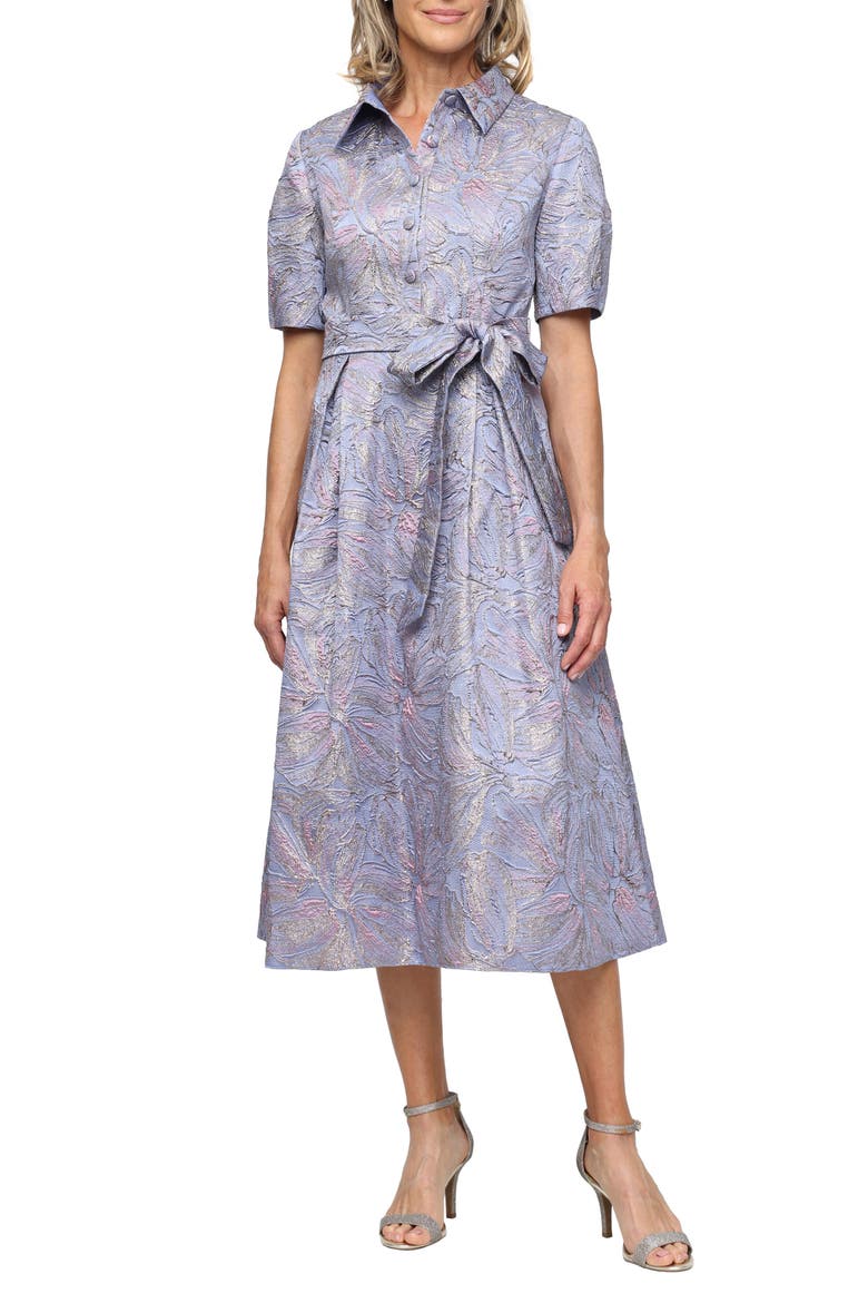 Floral Jacquard Dress, Main, color, LILAC MULTI
