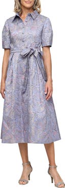 Alex Evenings Floral Jacquard Dress