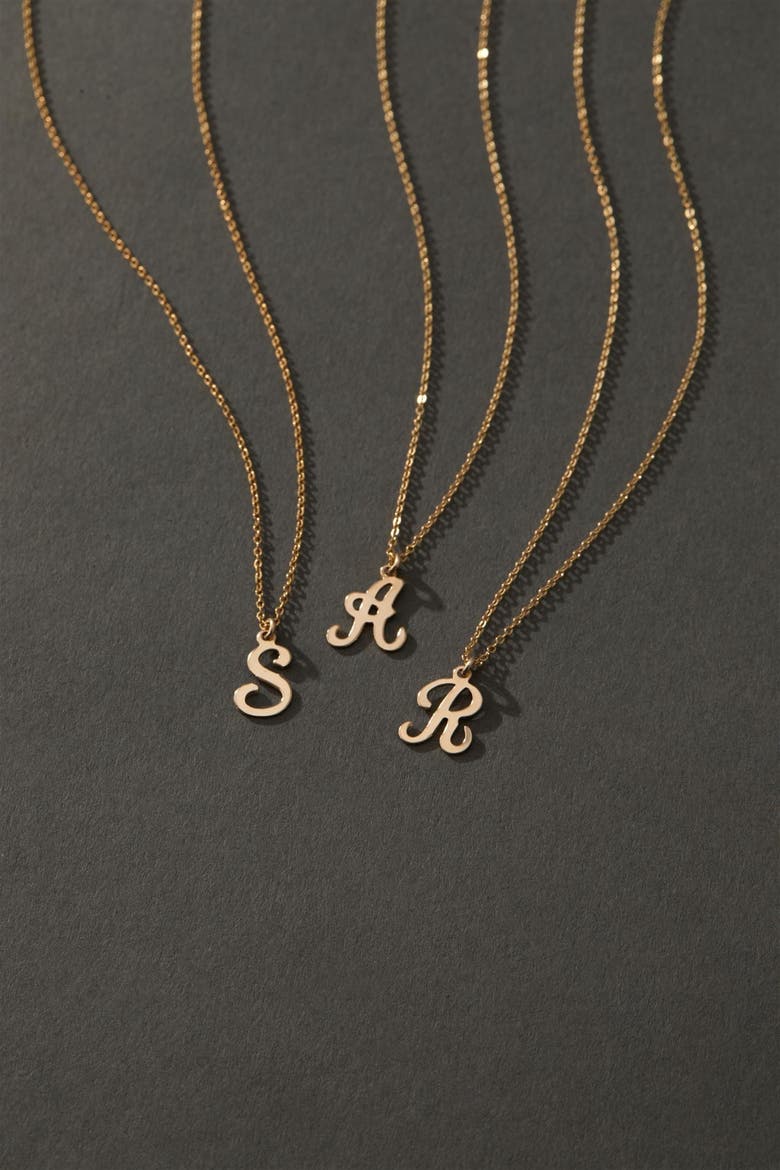 Gianna Initial Necklace, Alternate, color, Gold / B
