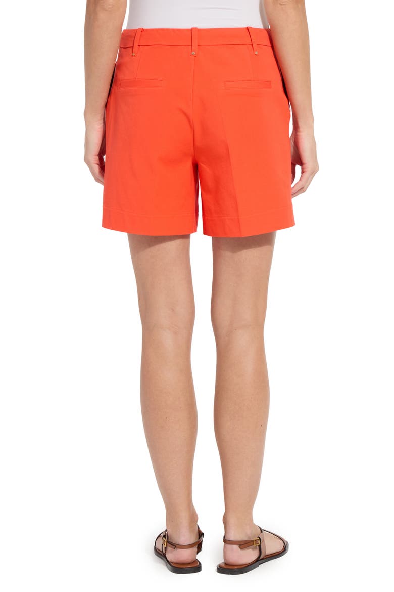 'Lyssentials Amanda Stretch Twill Shorts, Alternate, color, RED KISS
