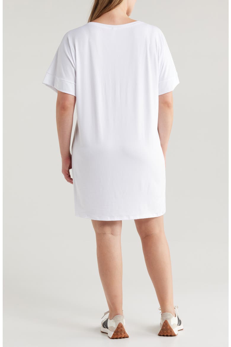 Loose Fit Jersey T-Shirt Dress, Alternate, color, WHITE