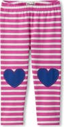 Hatley Kids' Striped Heart Patch Leggings