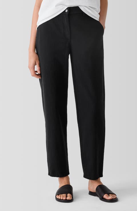 Organic Cotton Tapered Ankle Pants (Regular & Petite)