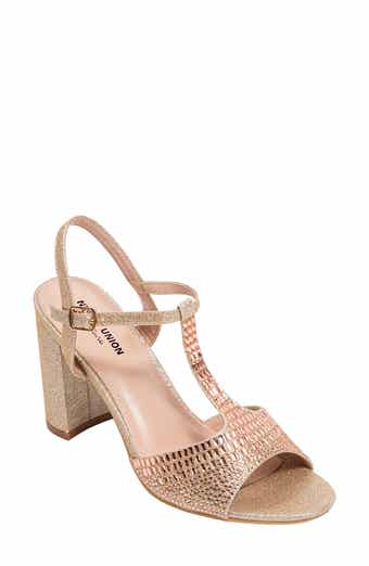 NINETY UNION Alexa Embellished T-Strap Sandal