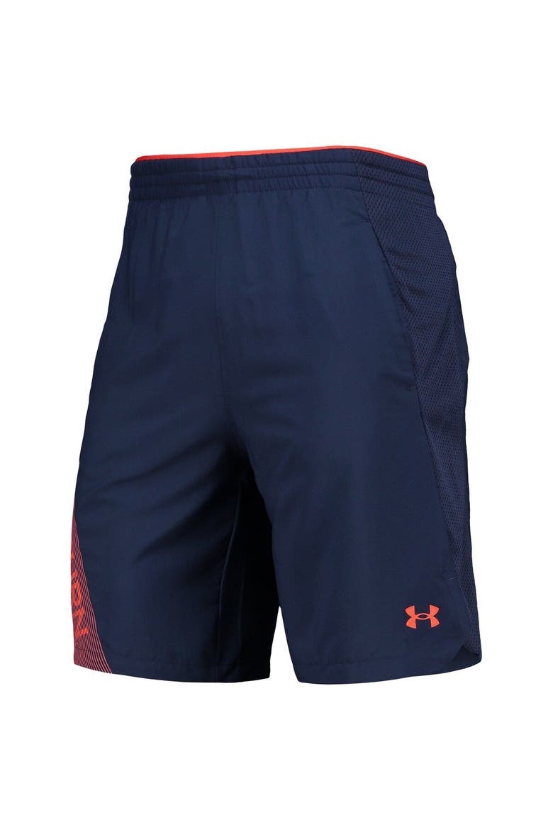 Men's Under Armour Navy Auburn Tigers 2021 Sideline Woven Shorts, Alternate, color, Navy