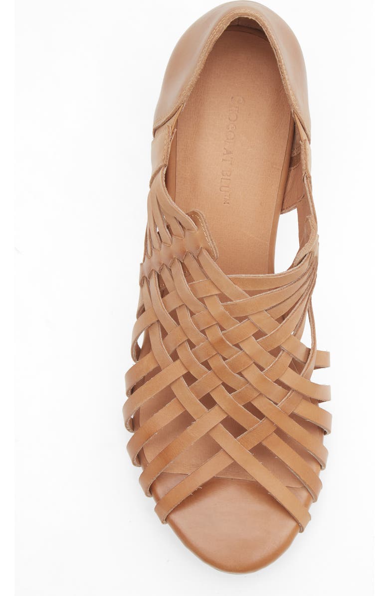 Chocolat Blu Winix Strappy Platform Wedge Sandal, Alternate, color, Camel Leather