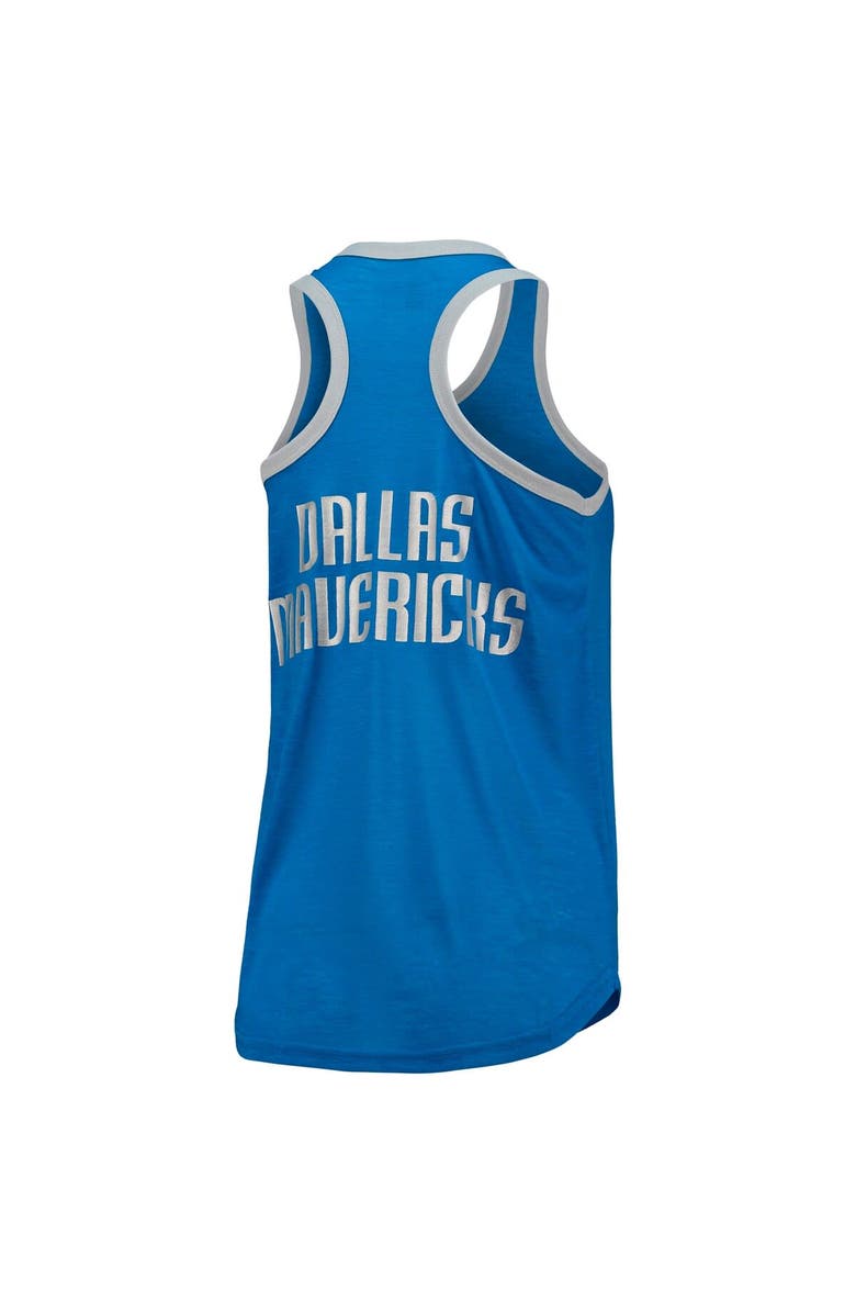G-III 4HER BY CARL BANKS Women's G-III 4Her by Carl Banks Blue Dallas Mavericks Showdown Scoop-Neck Racerback Tank Top, Alternate, color, 