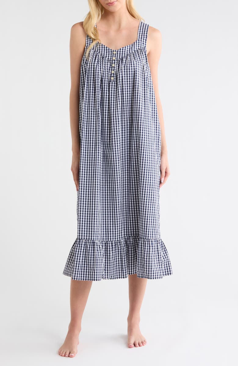Nordstrom Cotton Shirting Nightgown, Main, color,