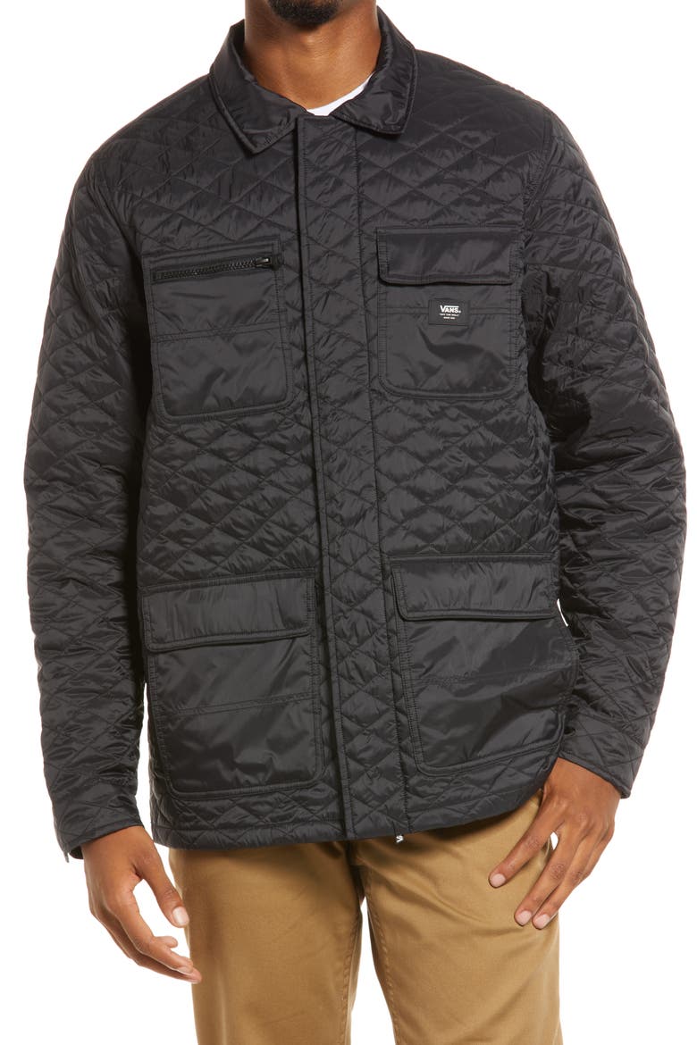Men's Drill Chore Thermoball Coat, Alternate, color, BLACK