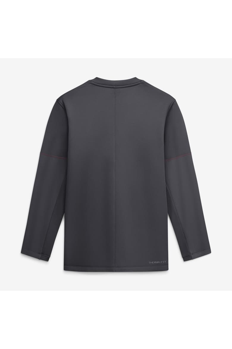Men's Nike Anthracite Alabama Crimson Tide 2026 Sideline Coaches Therma-FIT Long Sleeve Top, Alternate, color, Anthracite