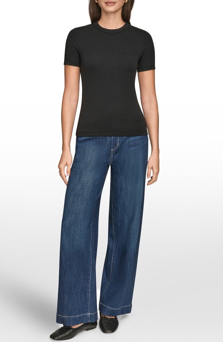 Donna Karan New York Crewneck Top, Alternate, color, Black