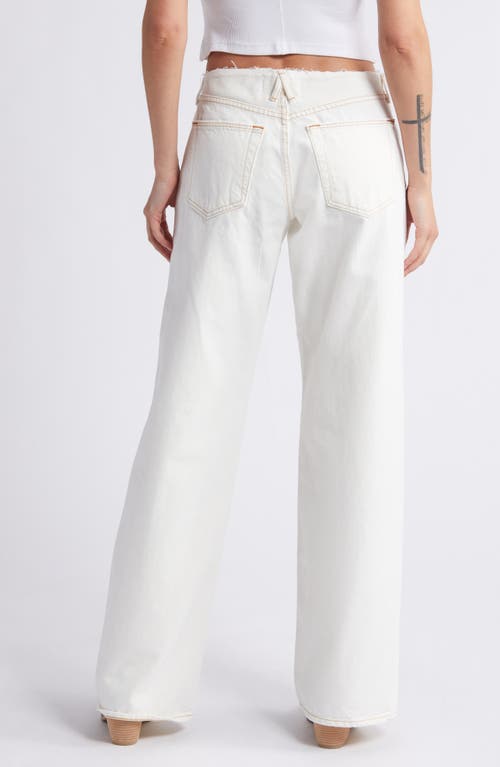 Slvrlake Mica No Waistband Wide Leg Jeans In Natural White